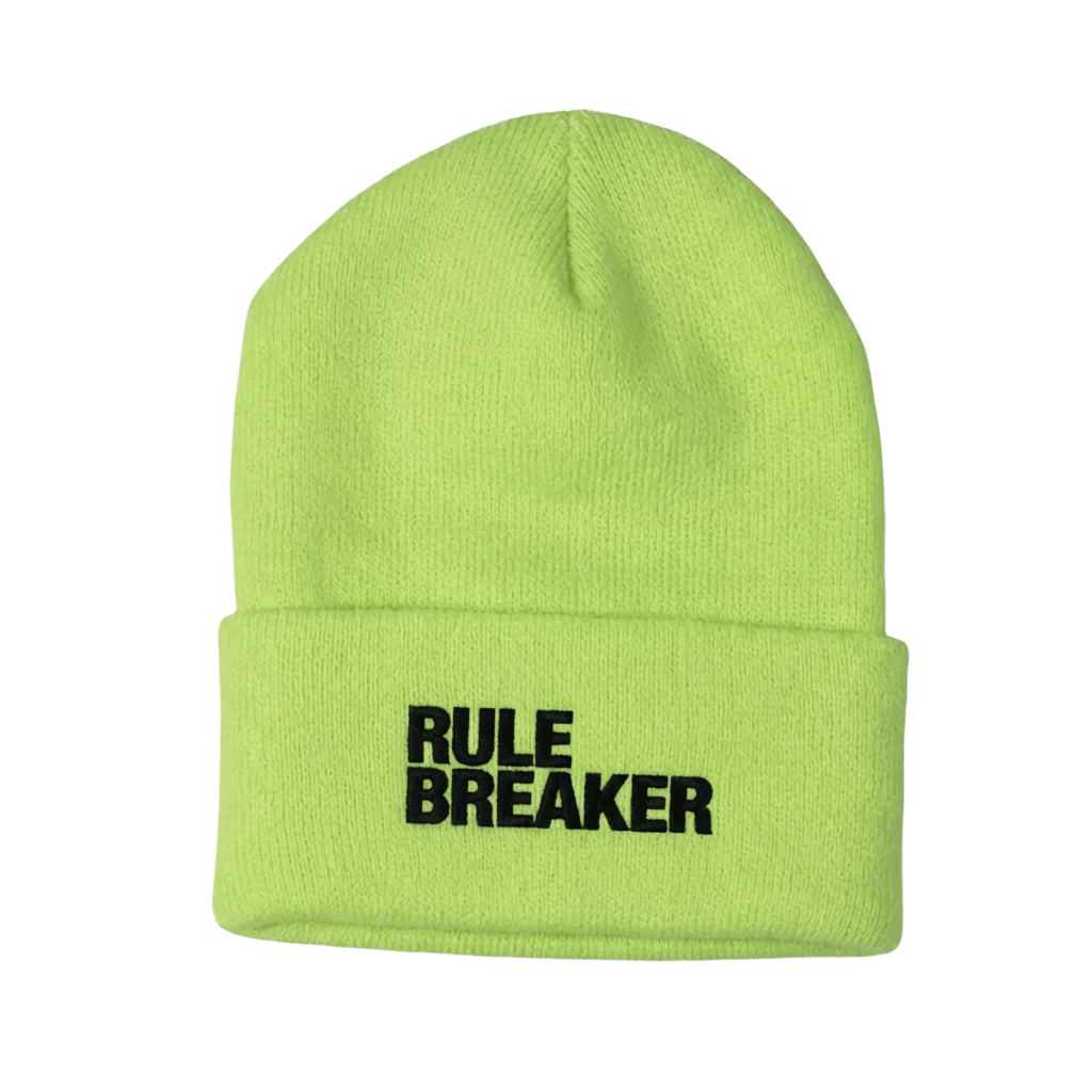 Green beanie hat